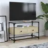 Image de vidaXL Meuble TV avec dessus en verre chêne sonoma bois d'ingénierie