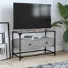 Image de vidaXL Meuble TV avec dessus en verre sonoma gris bois d'ingénierie