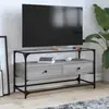 Image de vidaXL Meuble TV avec dessus en verre sonoma gris bois d'ingénierie