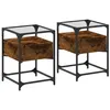 Image de vidaXL Tables de chevet 2 pcs chêne fumé 40x40x55 cm bois d'ingénierie