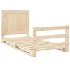 Image de vidaXL Cadre de lit sans matelas avec tête de lit 100x200 cm