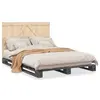 Image de vidaXL Cadre de lit sans matelas gris 140x200 cm bois massif de pin