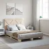 Image de vidaXL Cadre de lit sans matelas avec tête de lit bois massif