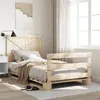 Image de vidaXL Cadre de lit sans matelas avec tête de lit 100x200 cm