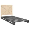 Image de vidaXL Cadre de lit sans matelas gris 100x200 cm bois massif de pin