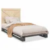 Image de vidaXL Cadre de lit sans matelas gris 100x200 cm bois massif de pin