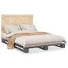 Image de vidaXL Cadre de lit sans matelas gris 140x200 cm bois massif de pin