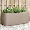 Image de vidaXL Jardinière marron clair 80x36x35 cm PP