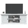 Image de vidaXL Meuble TV blanc 110x30x41 cm bois d'ingénierie