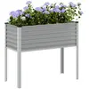 Image de vidaXL Jardinière gris 100x45x90 cm acier