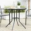 Image de vidaXL Table de patio ronde anthracite acier enduit de poudre