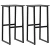 Image de vidaXL Tabourets de bar lot de 2 noir acier enduit de poudre