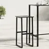 Image de vidaXL Tabourets de bar lot de 4 noir acier enduit de poudre