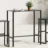Image de vidaXL Table de bar noir 100x50x110 cm acier enduit de poudre