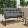 Image de vidaXL Banc de jardin avec coussin anthracite 113 cm acier