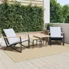 Image de vidaXL Ensemble de meubles de balcon 4 pcs avec coussins acier noir