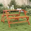 Image de vidaXL Table de pique-nique avec bancs sapin massif 2 en 1 convertible