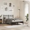 Image de vidaXL Cadre de lit métal sans matelas avec tête de lit noir 120x190cm