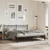 Image de vidaXL Cadre de lit métal sans matelas avec tête de lit noir 183x213cm