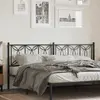 Image de vidaXL Tête de lit de remplacement métal noir 193 cm