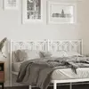 Image de vidaXL Tête de lit de remplacement métal blanc 150 cm