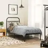 Image de vidaXL Cadre de lit métal sans matelas avec tête de lit noir 80x200 cm