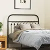 Image de vidaXL Tête de lit de remplacement métal noir 100 cm