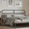 Image de vidaXL Tête de lit de remplacement métal noir 180 cm