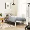 Image de vidaXL Cadre de lit métal sans matelas avec tête de lit blanc 80x200cm