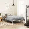 Image de vidaXL Cadre de lit métal sans matelas et tête de lit blanc 107x203 cm