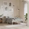 Image de vidaXL Cadre de lit métal sans matelas et tête de lit blanc 120x190 cm