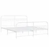 Image de vidaXL Cadre de lit métal sans matelas et pied de lit blanc 183x203 cm