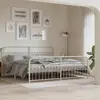Image de vidaXL Cadre de lit métal sans matelas et pied de lit blanc 193x203 cm