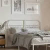 Image de vidaXL Tête de lit de remplacement métal blanc 135 cm