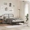 Image de vidaXL Cadre de lit métal sans matelas avec tête de lit noir 120x200cm