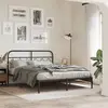 Image de vidaXL Cadre de lit métal sans matelas avec tête de lit noir 135x190cm