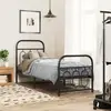 Image de vidaXL Cadre de lit métal sans matelas avec pied de lit noir 75x190 cm