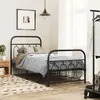Image de vidaXL Cadre de lit métal sans matelas avec pied de lit noir 80x200 cm