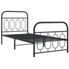 Image de vidaXL Bedframe met hoofd- en voeteneinde metaal zwart 90x200 cm