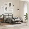Image de vidaXL Cadre de lit métal sans matelas avec pied de lit noir 120x190cm
