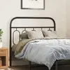 Image de vidaXL Tête de lit de remplacement métal noir 100 cm