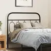 Image de vidaXL Tête de lit de remplacement métal noir 107 cm