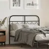 Image de vidaXL Tête de lit de remplacement métal noir 120 cm
