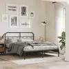 Image de vidaXL Tête de lit de remplacement métal noir 137 cm