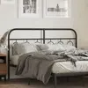 Image de vidaXL Tête de lit de remplacement métal noir 150 cm