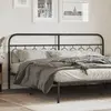 Image de vidaXL Tête de lit de remplacement métal noir 200 cm