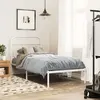 Image de vidaXL Cadre de lit métal sans matelas avec tête de lit blanc 90x190cm