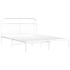 Image de vidaXL Bedframe met hoofdbord metaal wit 135x190 cm