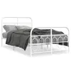 Image de vidaXL Cadre de lit métal sans matelas et pied de lit blanc 120x190 cm