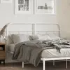 Image de vidaXL Tête de lit de remplacement métal blanc 150 cm